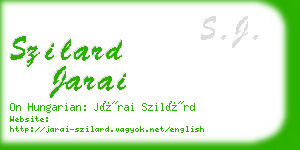 szilard jarai business card